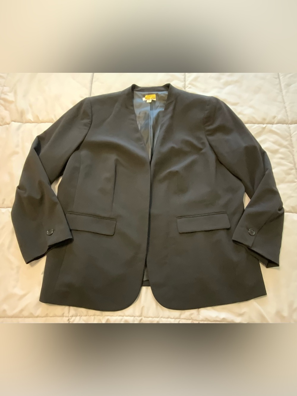 Bar III Women’s Classic Black Collarless Blazer Plus Size 2x
